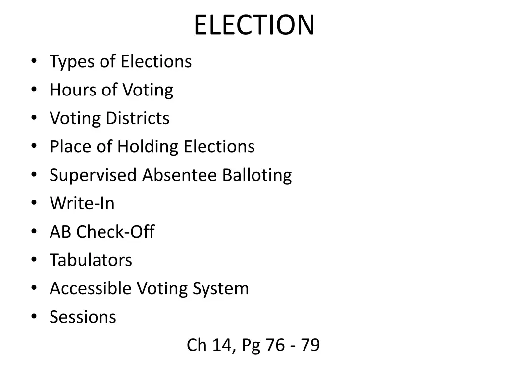 election