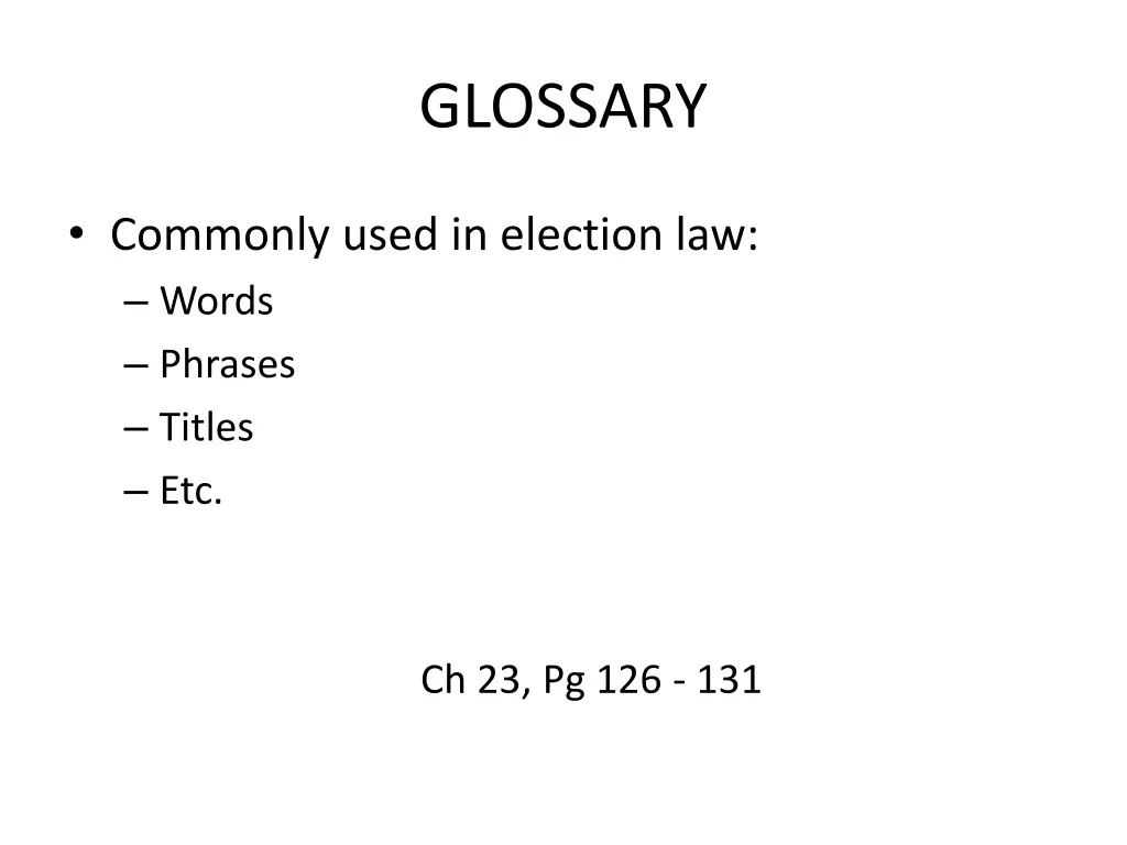 glossary