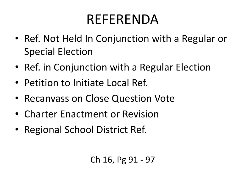 referenda
