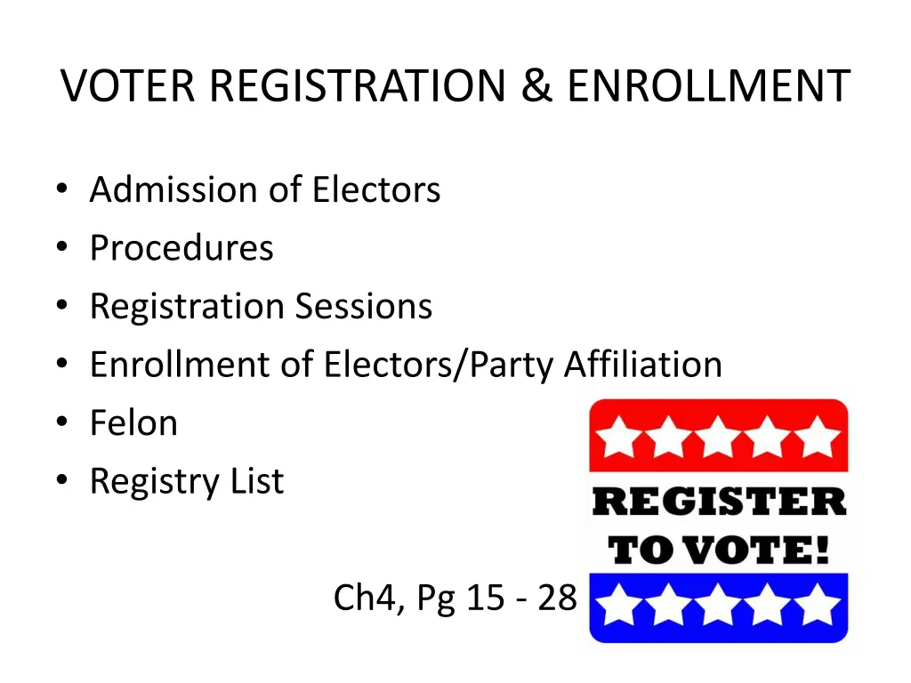 voter registration enrollment