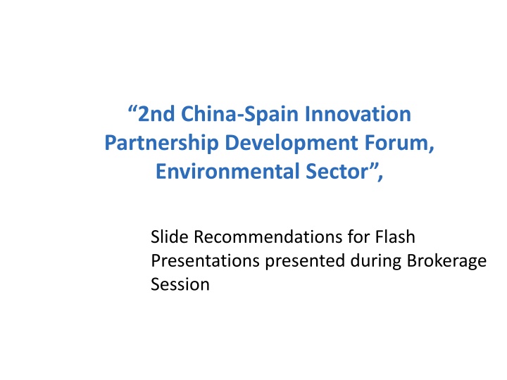 2nd china spain innovation partnership