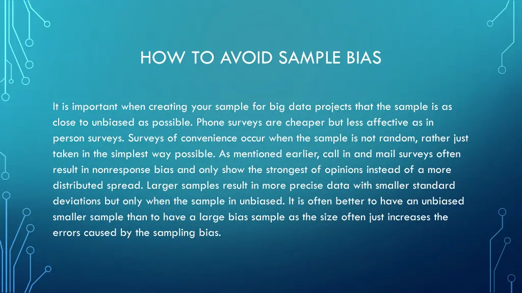 how to avoid sample bias
