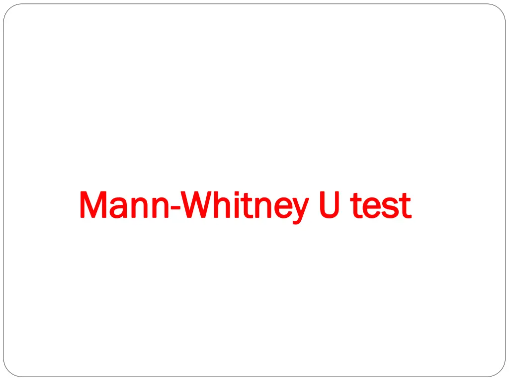 mann mann whitney u test whitney u test