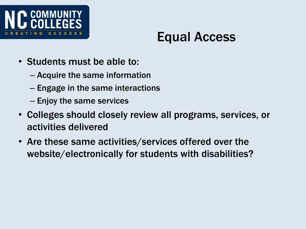 equal access