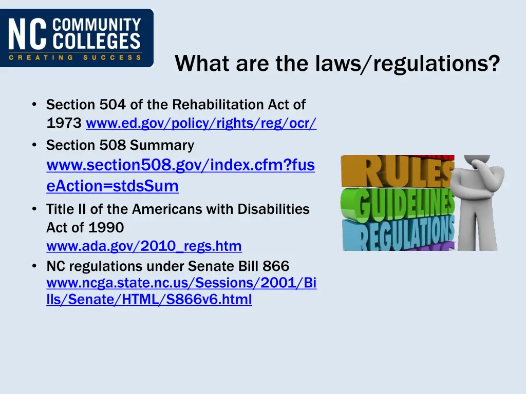 what are the laws regulations