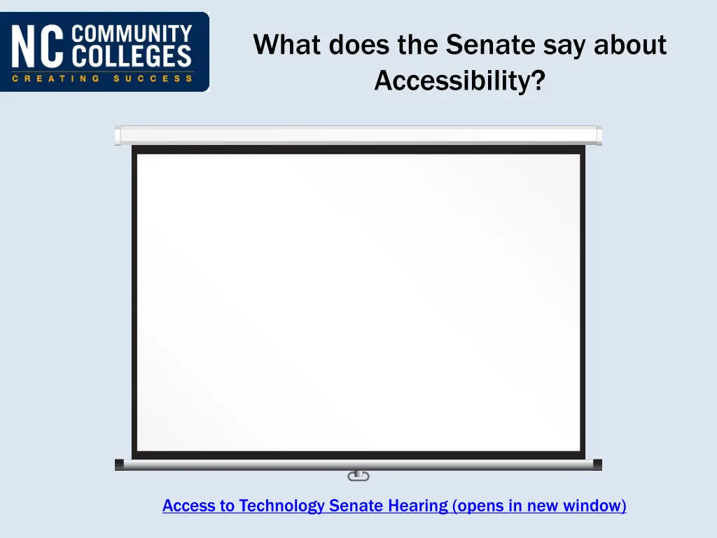 what does the senate say about accessibility