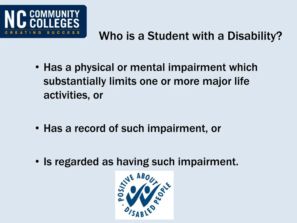 who is a student with a disability