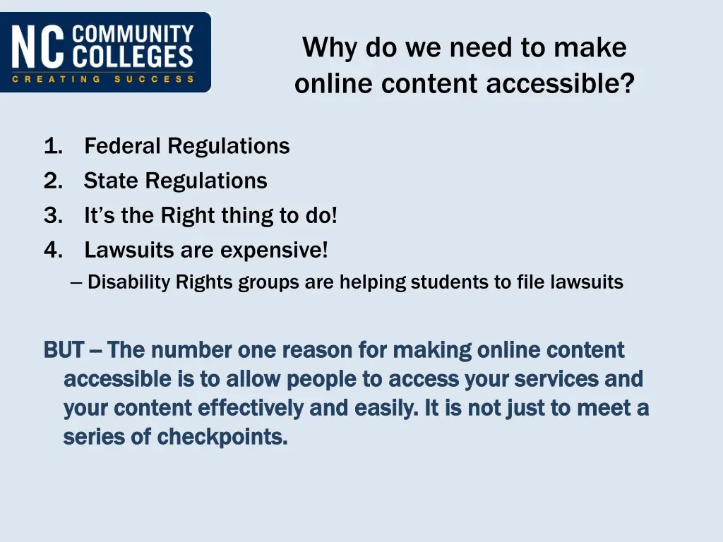 why do we need to make online content accessible