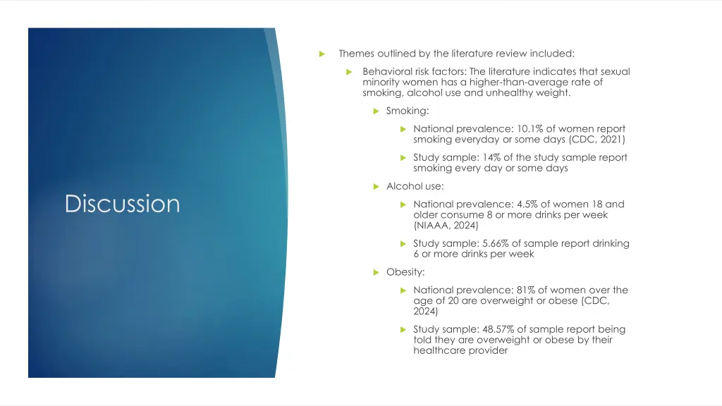 themes outlined by the literature review included