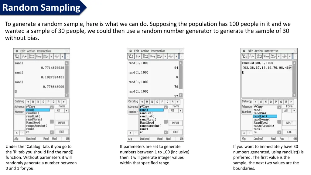 random sampling 1
