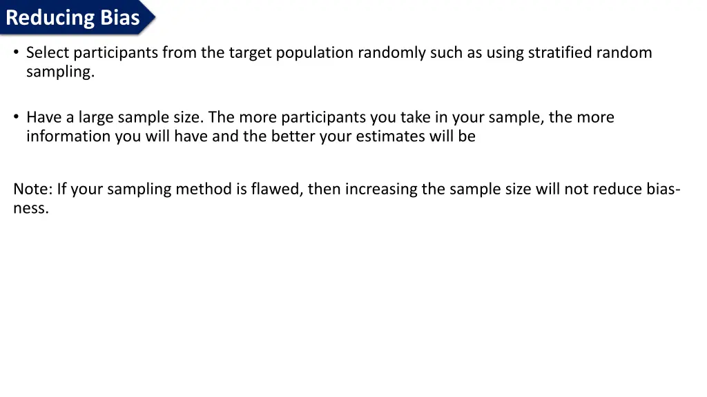 reducing bias