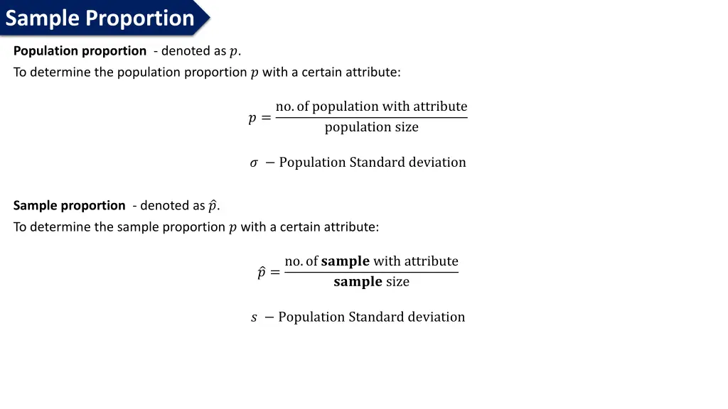 sample proportion
