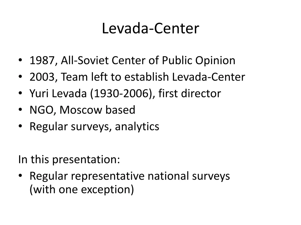 levada center