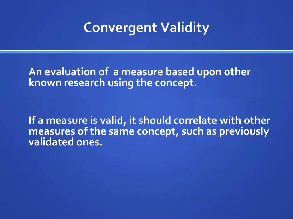 convergent validity