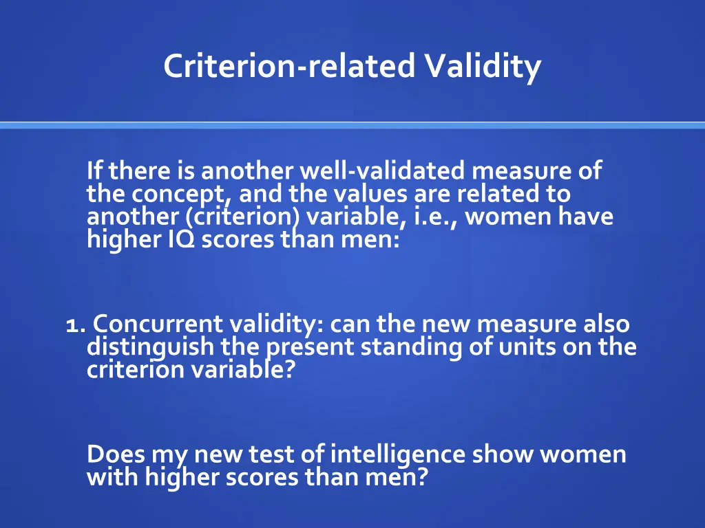 criterion related validity