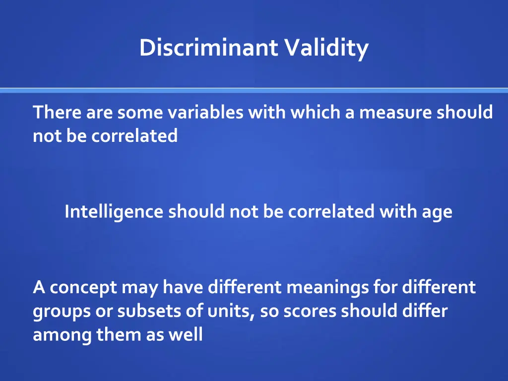 discriminant validity