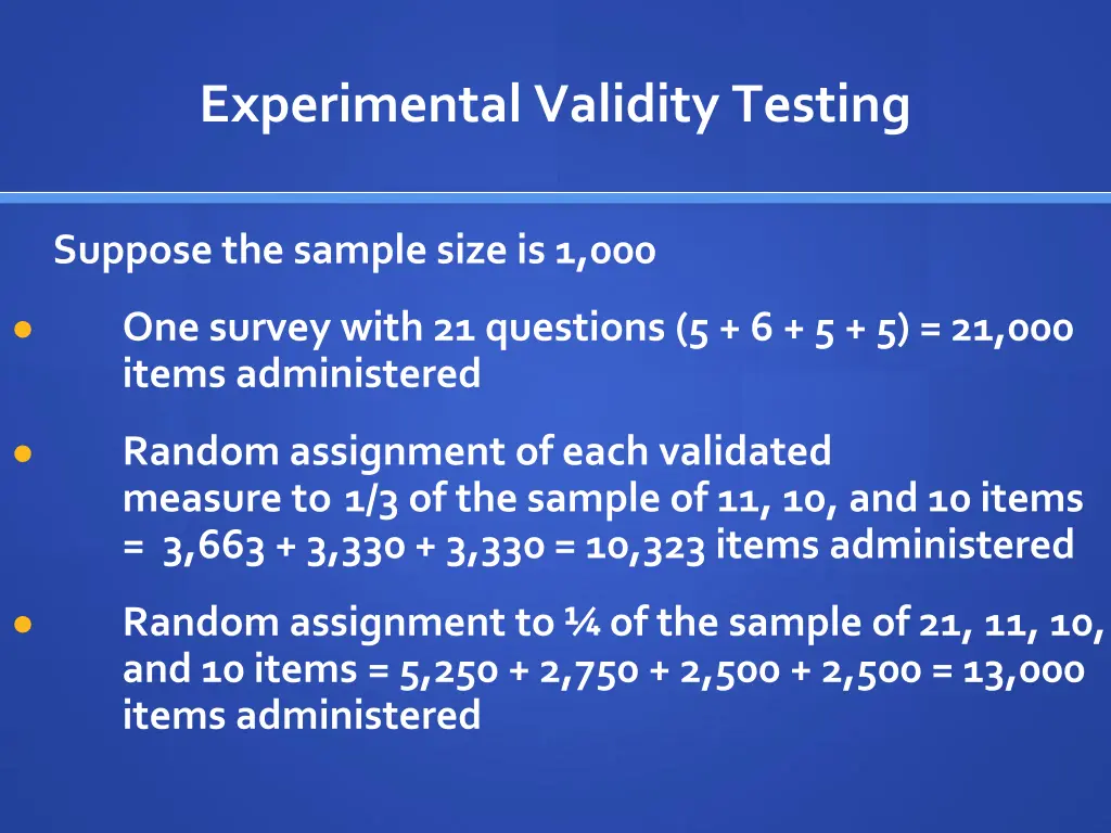 experimental validity testing 1
