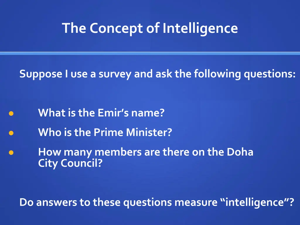 the concept of intelligence 2