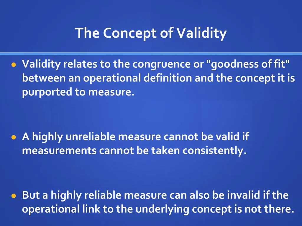 the concept of validity