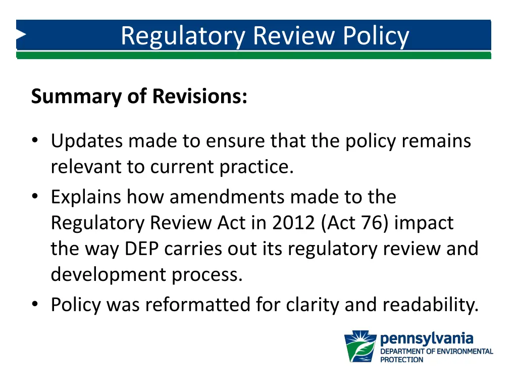 regulatory review policy 2