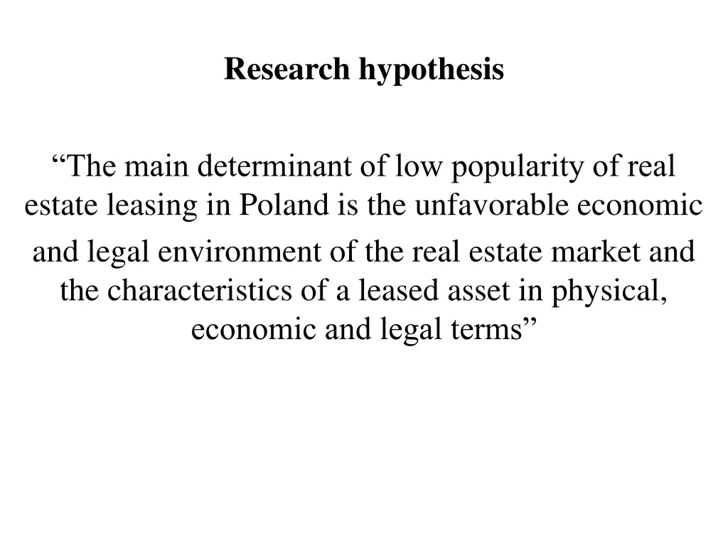 research hypothesis