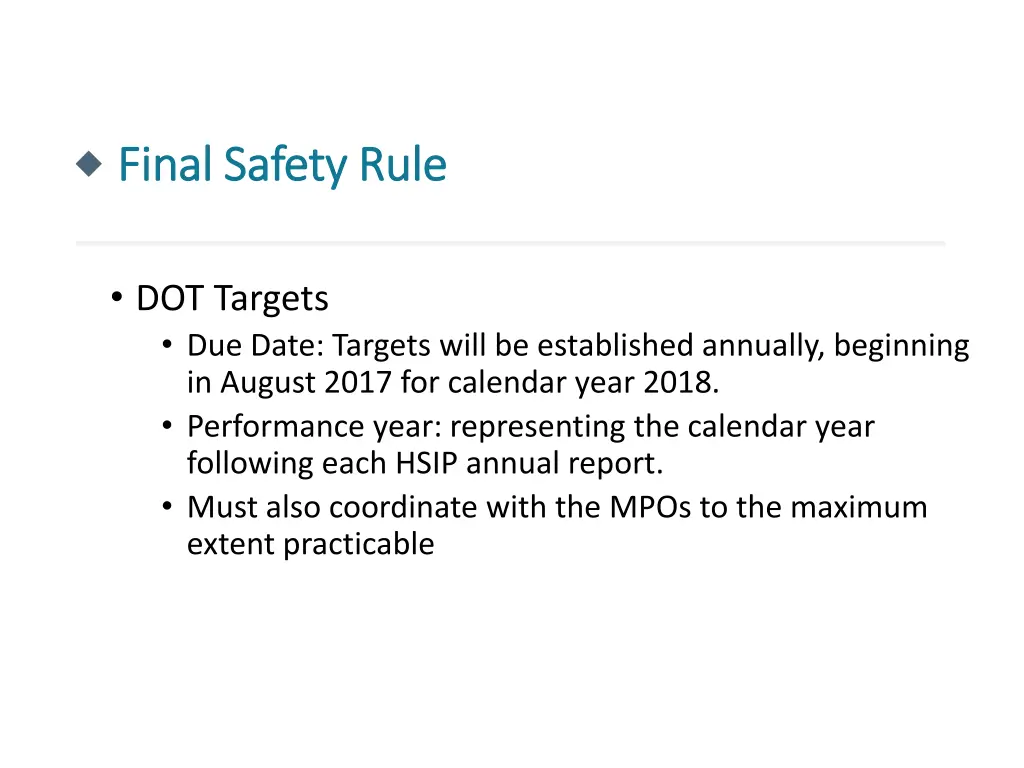 final safety rule final safety rule 5