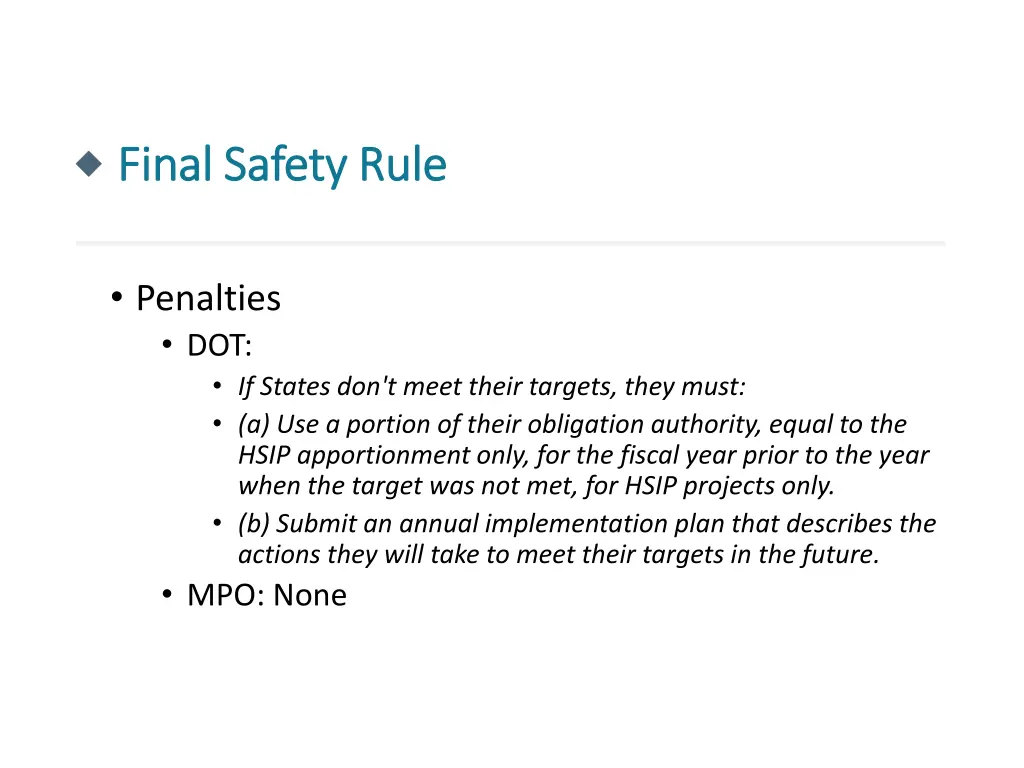 final safety rule final safety rule 7