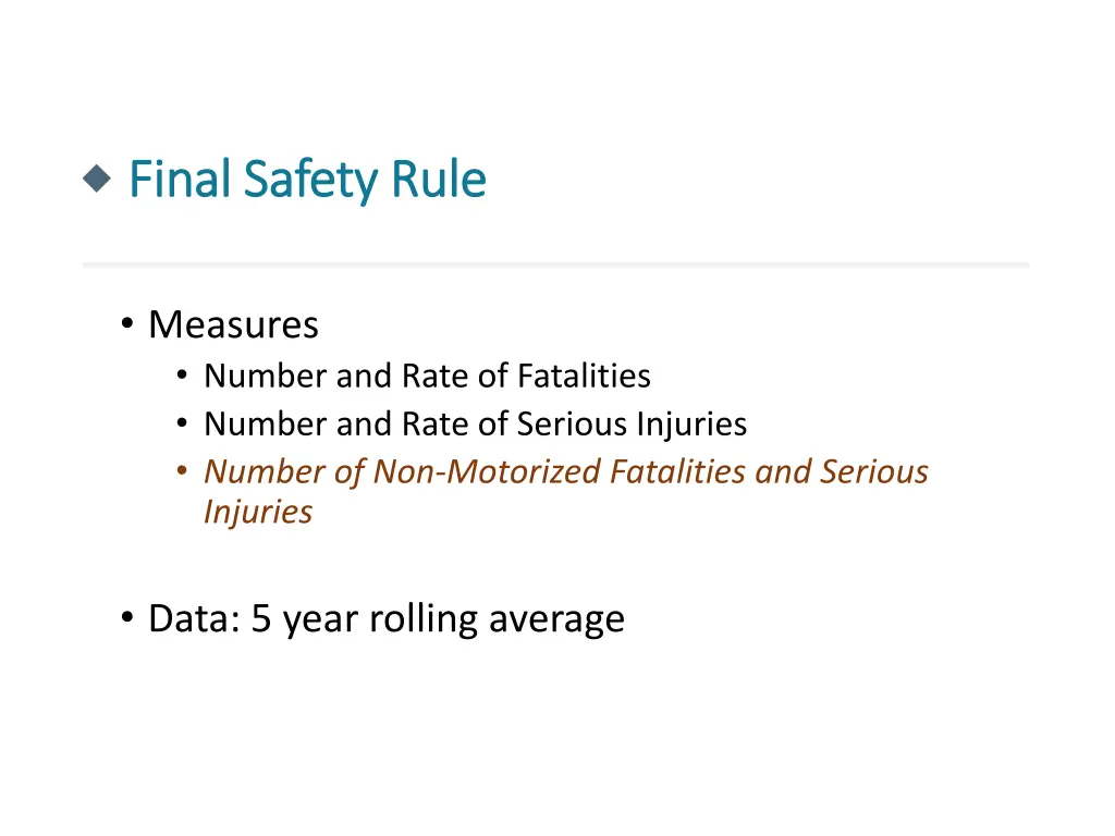 final safety rule final safety rule