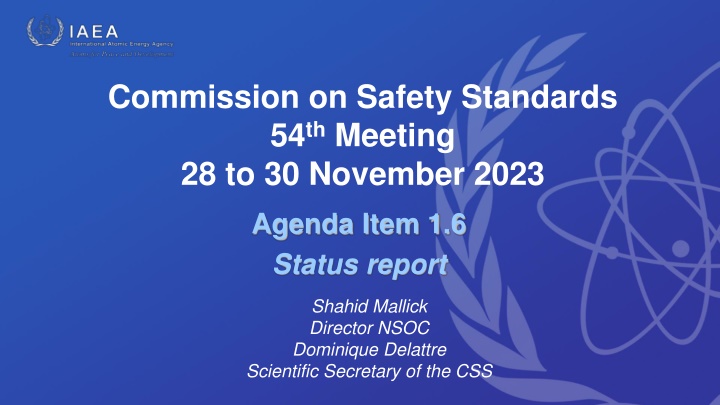 commission on safety standards 54 th meeting