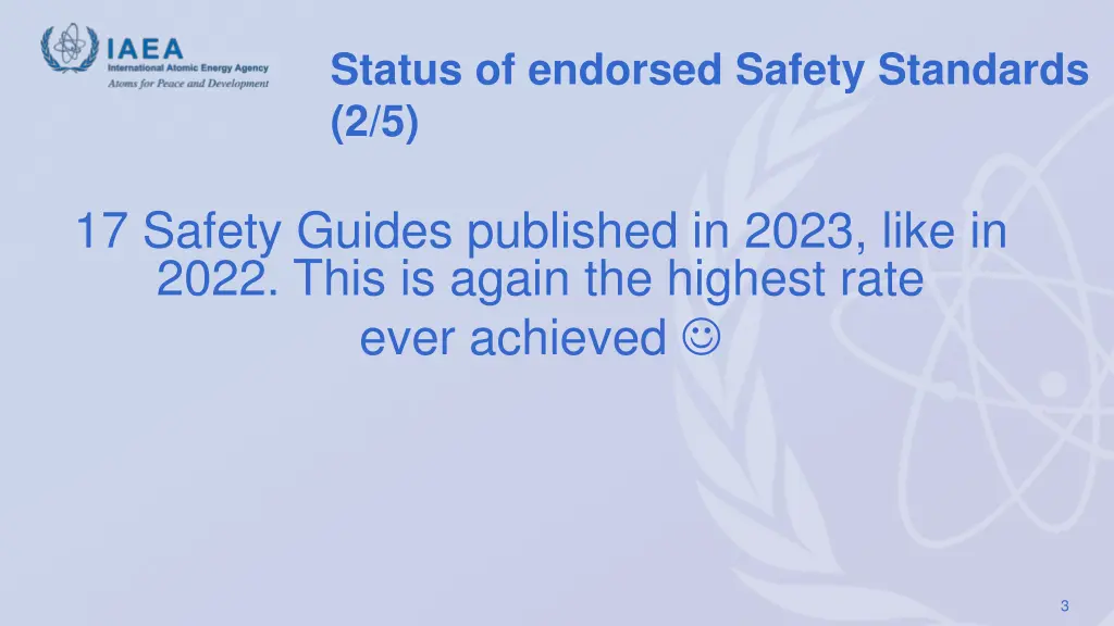 status of endorsed safety standards 2 5