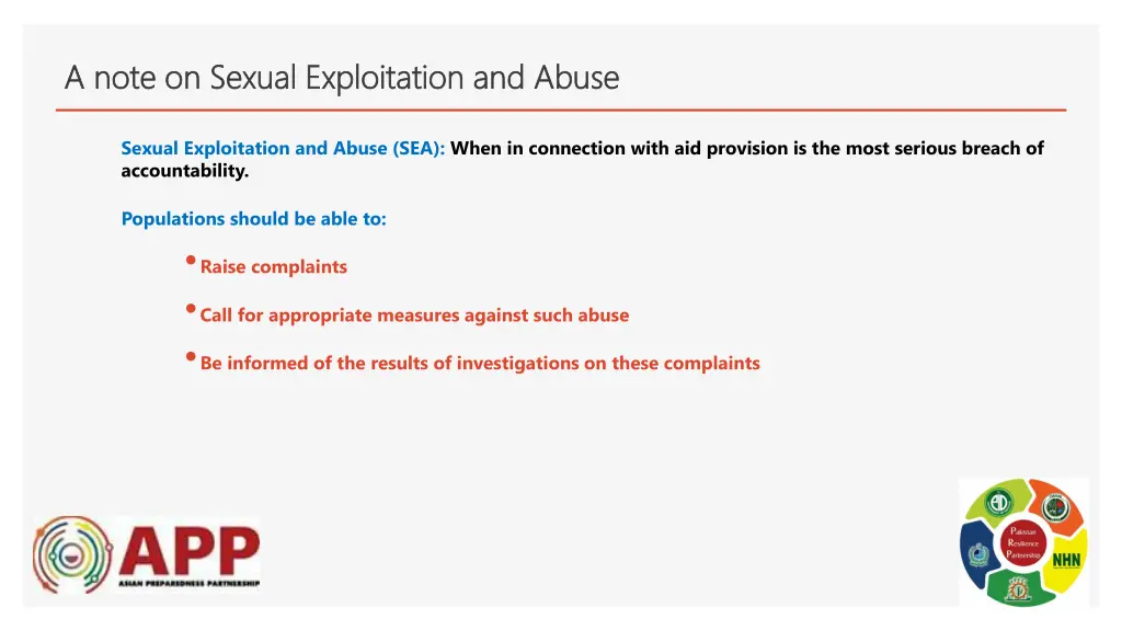 a note on sexual exploitation and abuse a note
