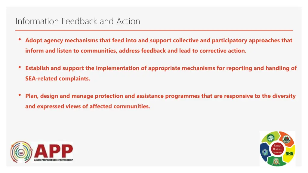 information feedback and action