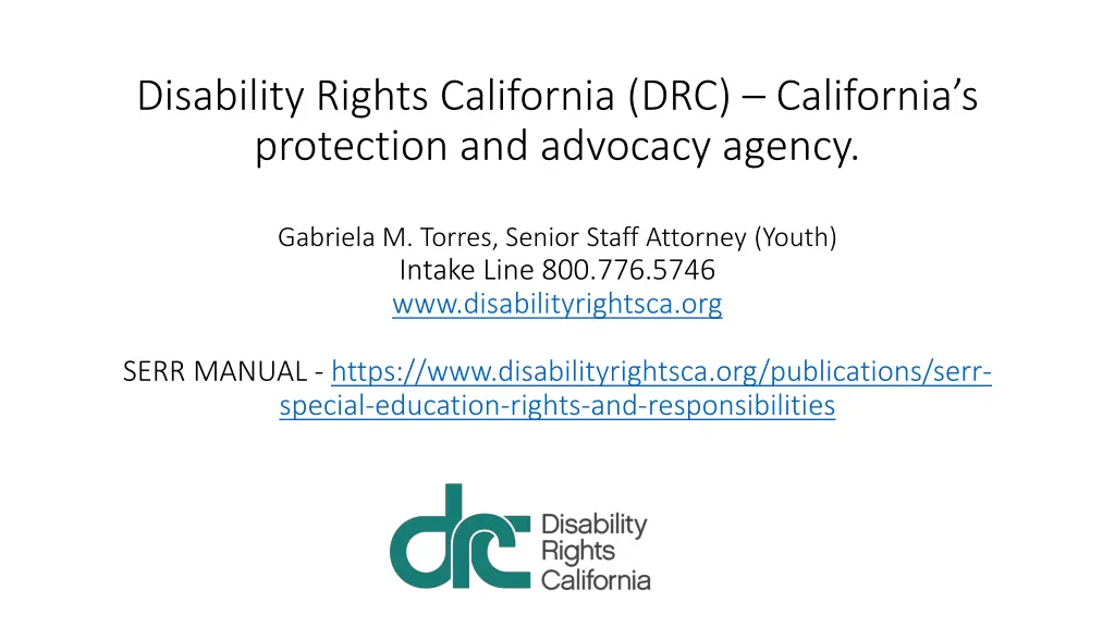 disability rights california drc california