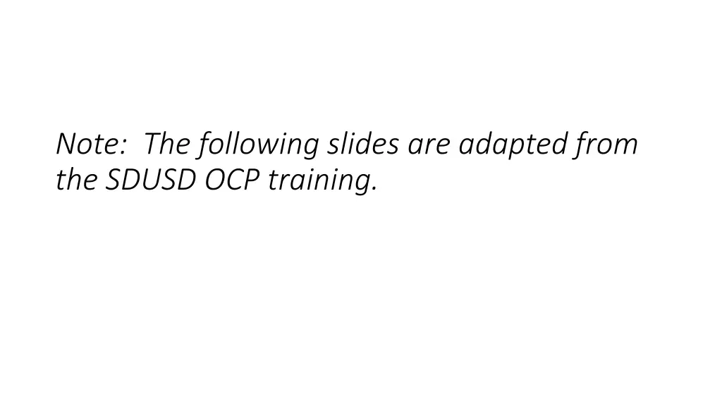 note the following slides are adapted from