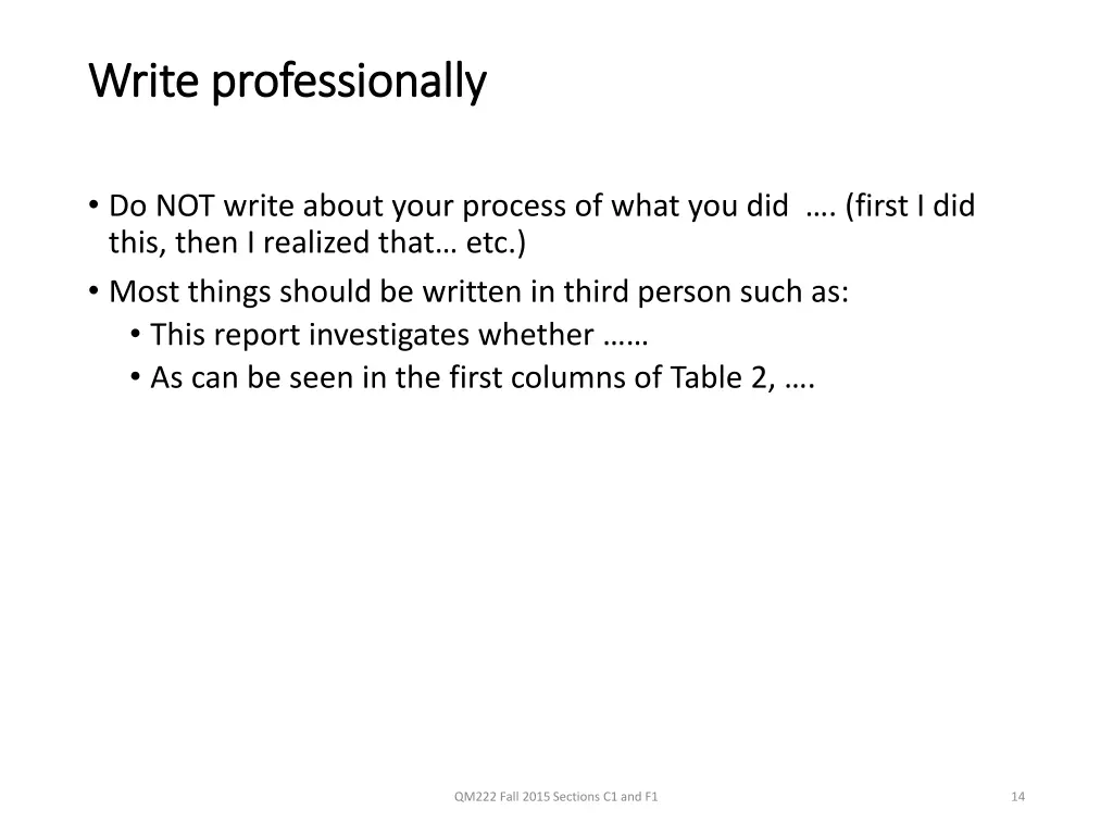 write professionally write professionally