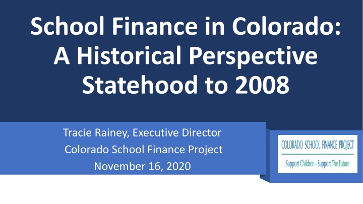 school finance in colorado a historical