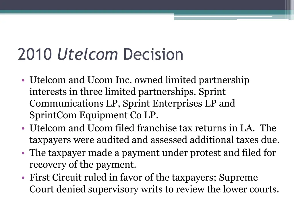 2010 utelcom decision