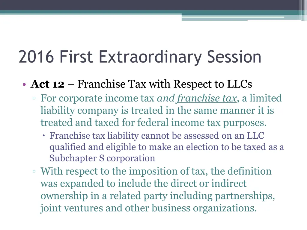 2016 first extraordinary session