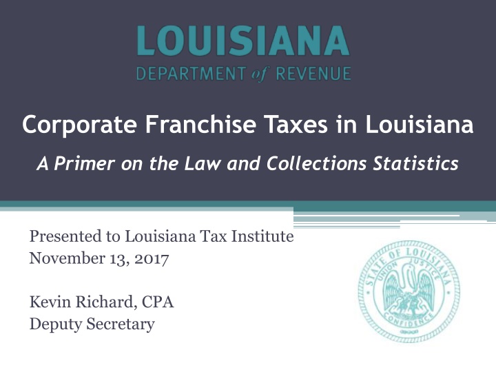 corporate franchise taxes in louisiana