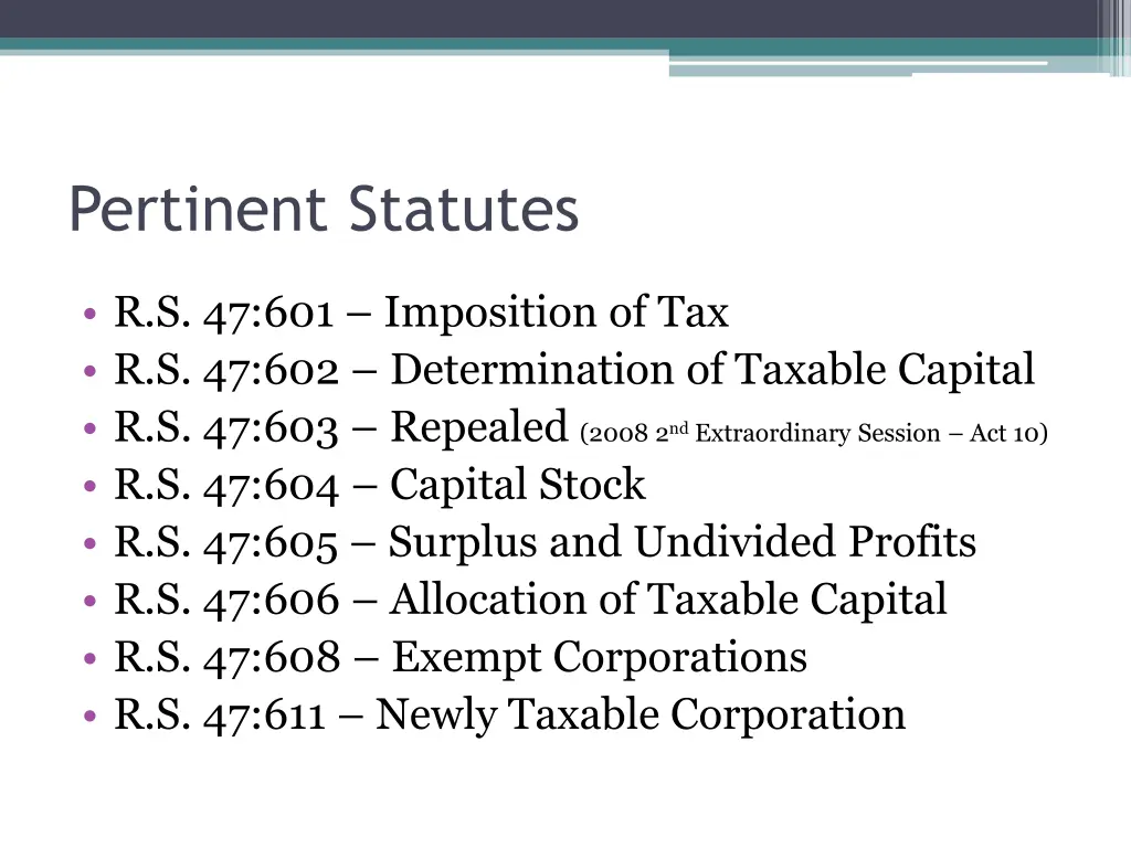 pertinent statutes