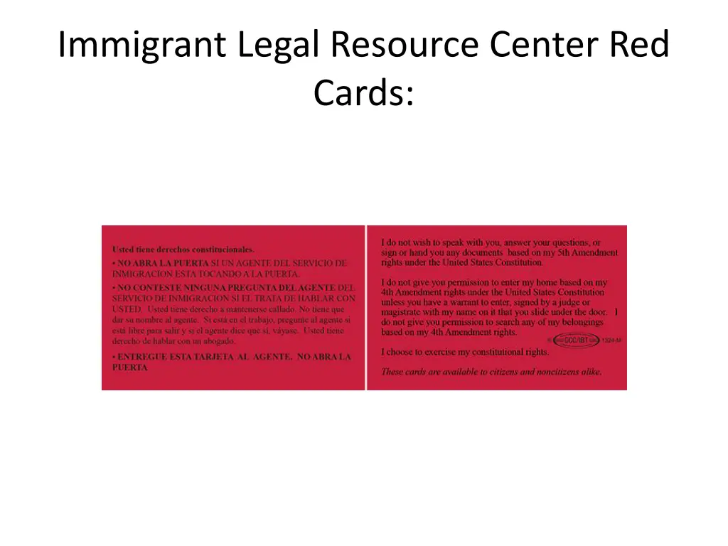 immigrant legal resource center red cards