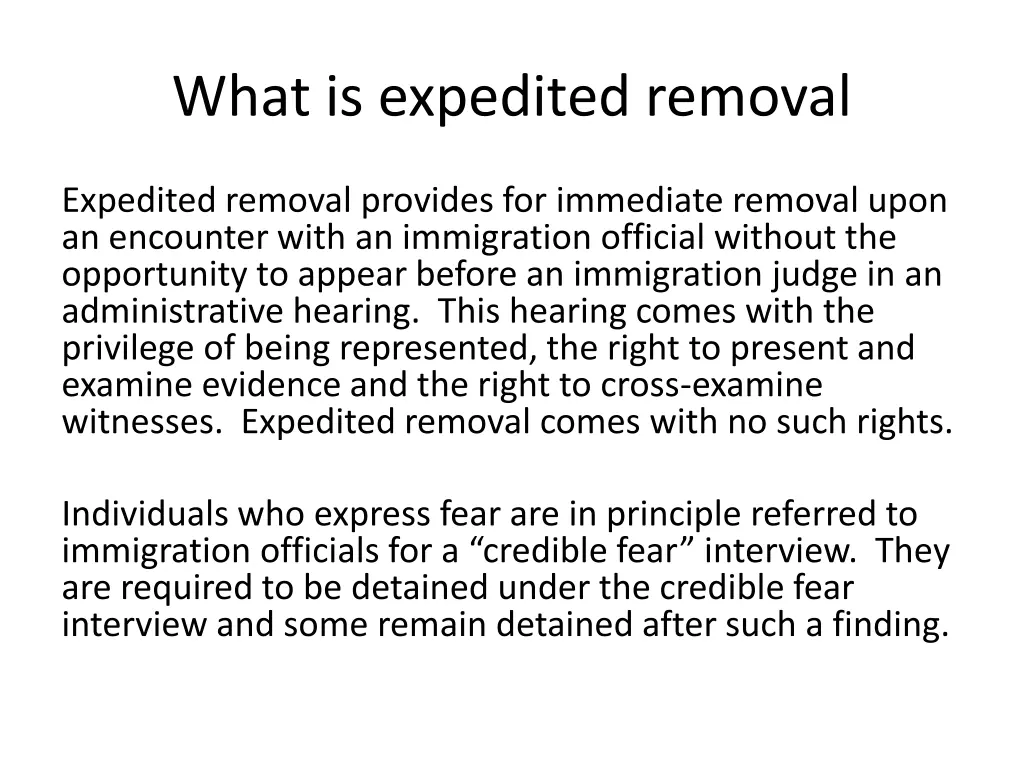 what is expedited removal