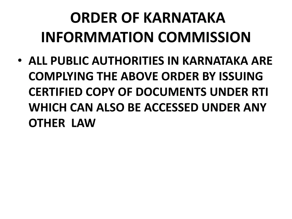 order of karnataka informmation commission 4