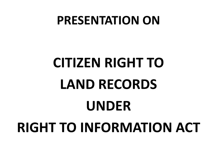 presentation on