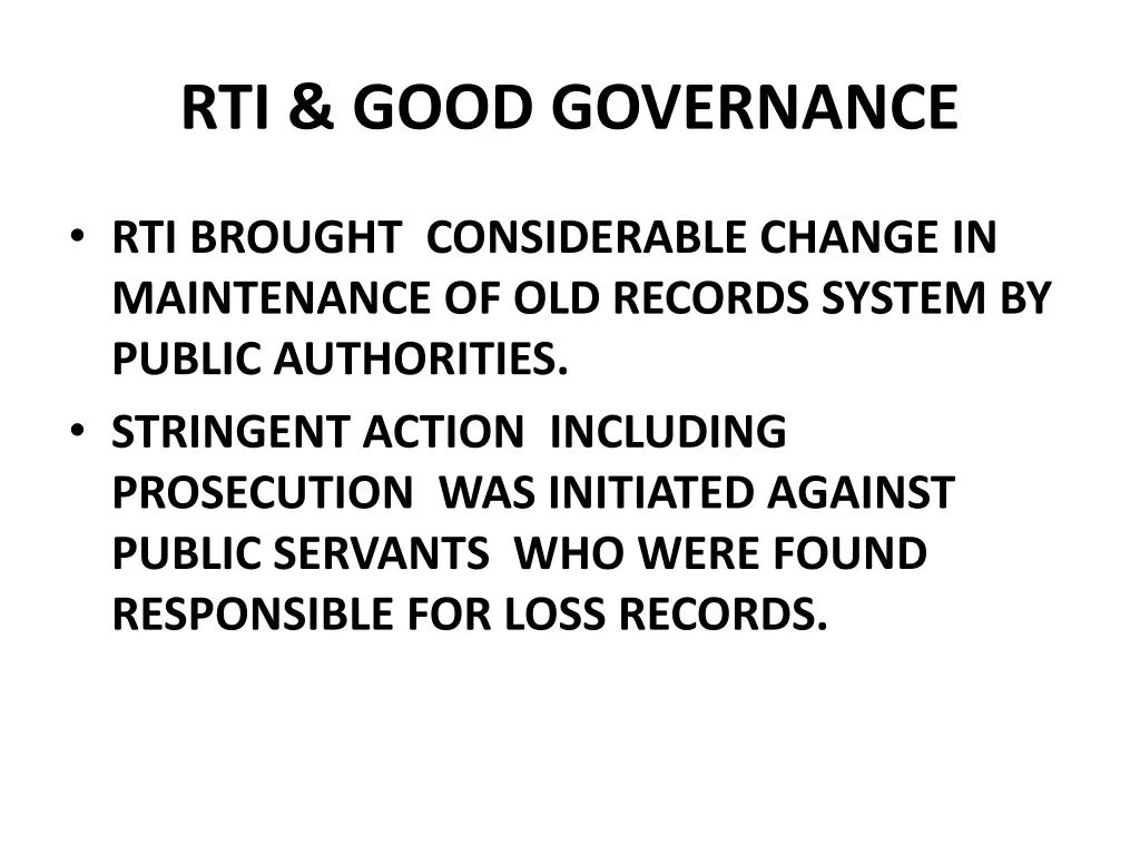 rti good governance