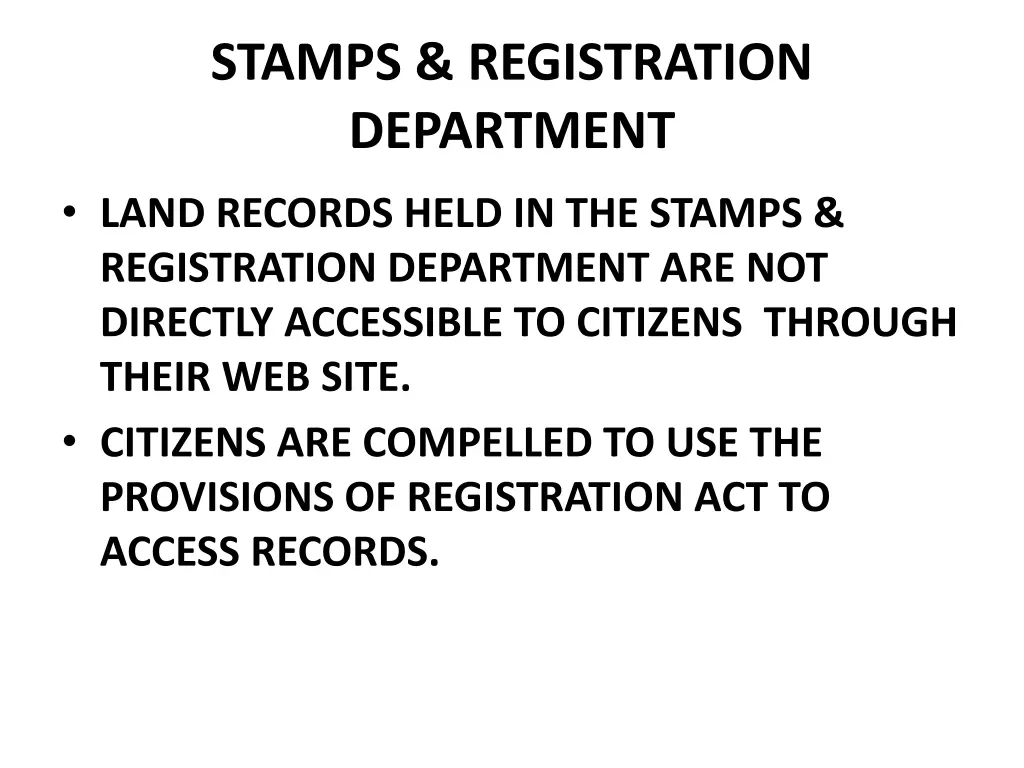 stamps registration department