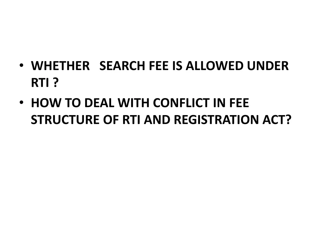 whether search fee is allowed under