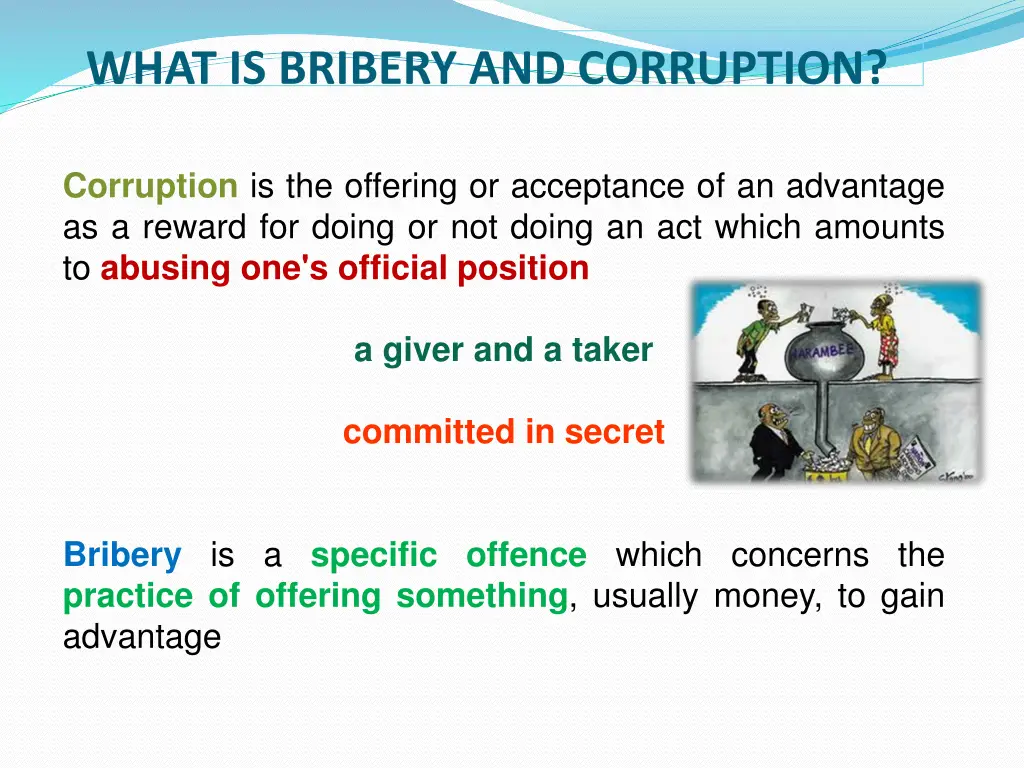 what is bribery and corruption