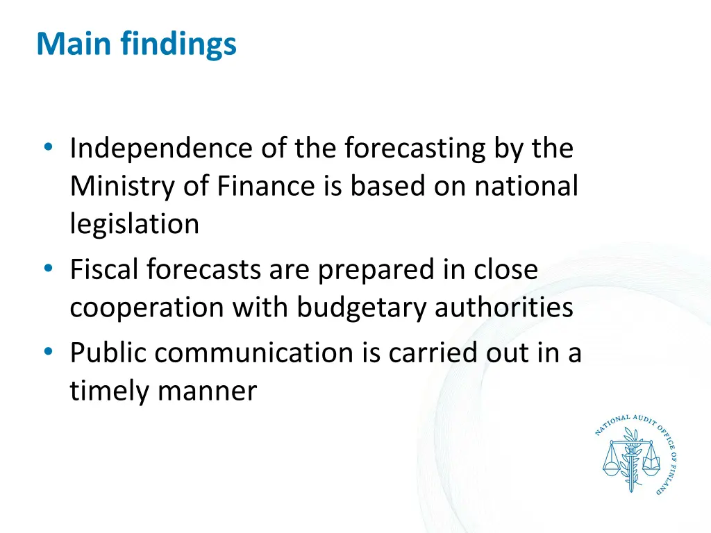 main findings 2