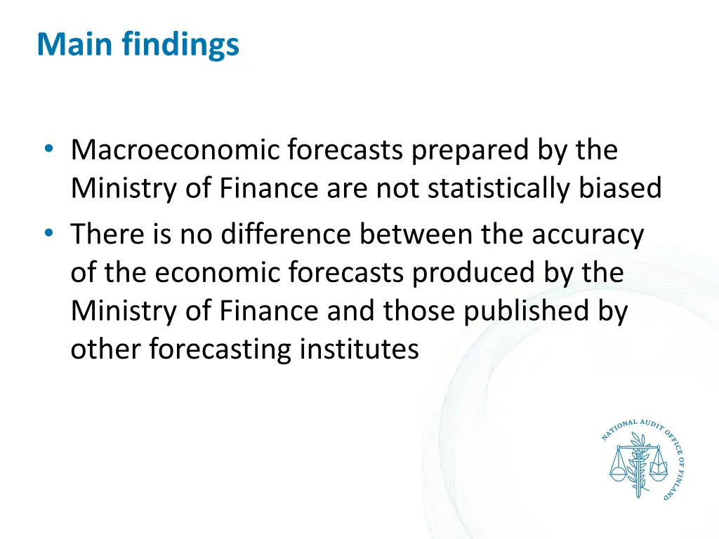 main findings